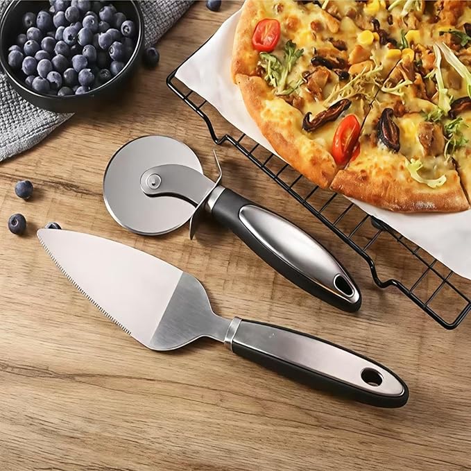 Pizza knife, pizza knife wheel, stainless steel, clean and crispy sliced pizza, and other foods that require pizza knife cutting