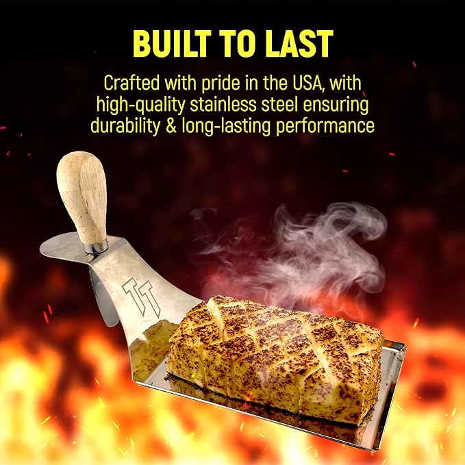 I Cream Cheese Platter with Serving Knife I Easily Smoke Cream Cheese I Perfect for Smoker, Grill, & Oven I Dishwasher Safe I Made in USA I 1 Platter