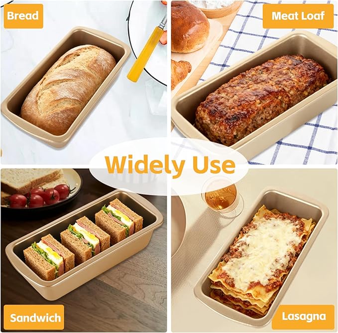 8 Pack Small Loaf Pans Nonstick 7.7x3.7 Banana Bread Pans for Homemade Bread Loaf Pan for Baking Bread Tin Metal Sourdough Bread Baking Pan Mini Sandwich Loaf Bread Pans Meatloaf Pan for Cake