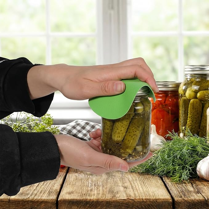 4PCs Rubber Jar Openers, Multi-Function Bottle Opener Gripper Pad for Seniors with Arthritis Weak Hands, Non-Slip Jar Grippers for Easy Opening Jars, Kitchen Easy Top Opener Tool