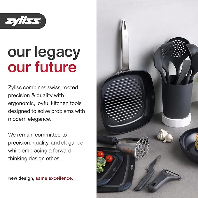 Zyliss Pizza Cutter with Removable Wheel - Stainless Steel Blade - Kitchen Tool and Gadget for Right- and Left-Handed Use - Dishwasher Safe - New Sharp Edge Pizza Cutter