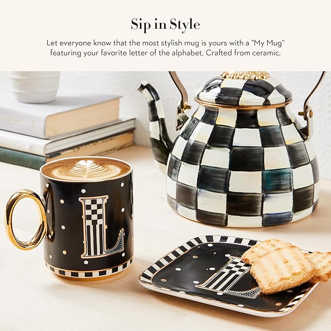 MACKENZIE-CHILDS My Mug, Decorative Ceramic Coffee Mug with Handle, P