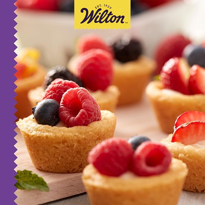Wilton Gold Non-Stick 24-cup Muffin Pan, Cold-Rolled Steel Bakeware, Made without PFAs, 16 x 10 x 1 in., Packaging may Vary
