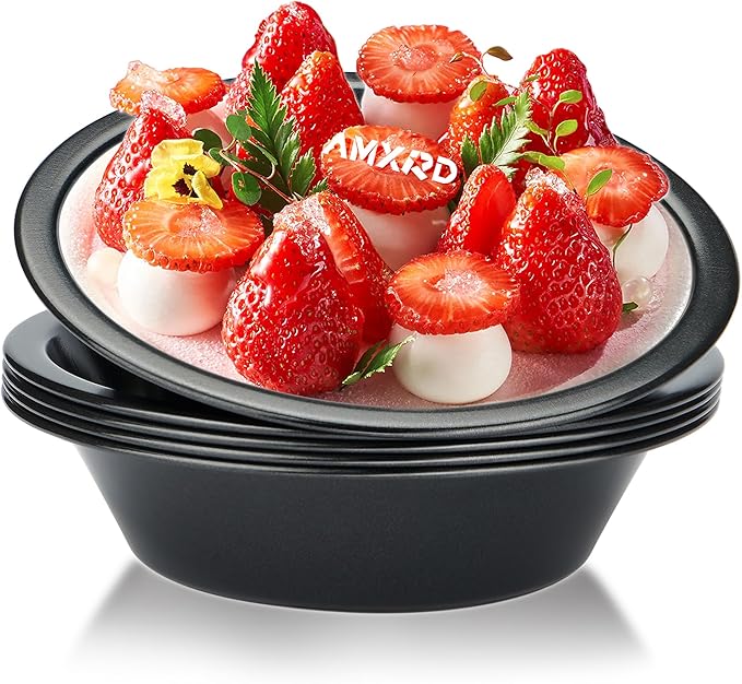 5 inch Mini Pie Pans, 5-Piece Small Round Cake Pan, Reusable Nonstick Carbon Steel Pie Tins for Oven and Instant Pot Baking