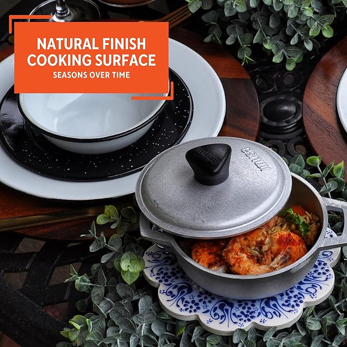 IMUSA (12 PACK) 0.7Qt Traditional Colombian Mini Caldero (Dutch Oven) for Cooking and Serving, 0.7 Quart, Silver (GAU-80560KIT)