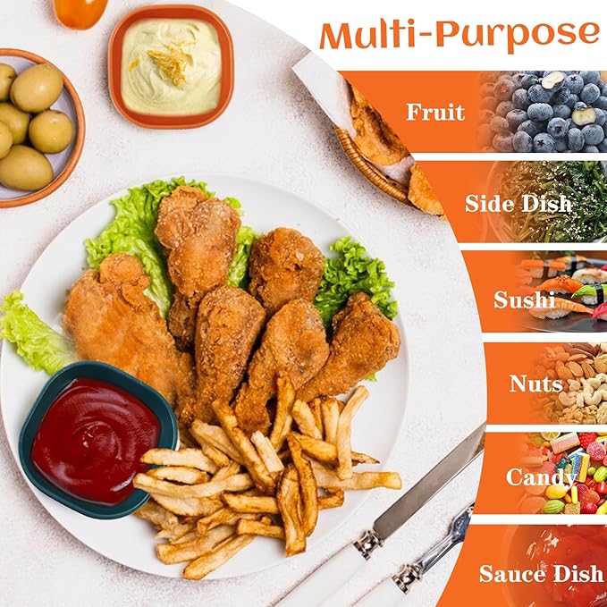 Homienly Wheat Straw Dipping Bowls Set of 6, 4.5oz Small Dessert Bowls, Unbreakable Dip Bowls & Sauce Bowls, Small Bowls for Dips, Mini Prep Small Bowl for Soy Sauce & Sides, 6 Color