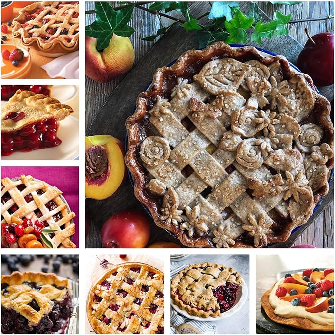 RHBLME 10 Pack Mini Pie Tins, Nonstick 4 Inch Small Pie Pans, Carbon Steel Individual Pie Tins for Baking Dessert, Fruit Pie and Beef Pie, Oven Safe & Dishwasher Safe