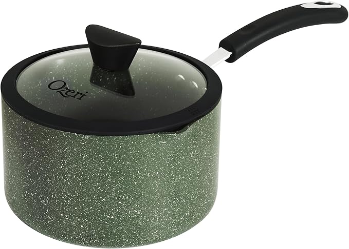 The All-In-One Stone Saucepan and Cooking Pot by Ozeri - 100% APEO, GenX, PFBS, PFOS, PFOA, NMP and NEP-Free German-Made Coating
