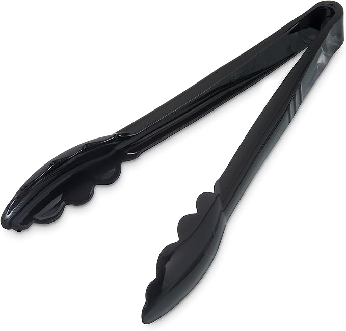 Carlisle FoodService Products 470903 Carly Salad Tong, 9" Utility Tong, Black, 1 Pack