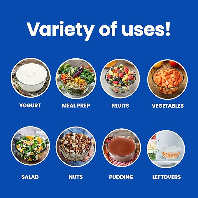 Ultimate Yogurt Containers 2 Pack - Make More Yogurt with 1-Quart Glass Containers (4 Cup) - 100% BPA Free, Durable & Oven Safe Round Bowl Set with Lids - Perfect for Food Storage & Meal Prep