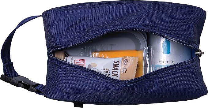 PackIt Freezable Snack Box, True Blue, Built with EcoFreeze Technology, Collapsible, Reusable, Zip Closure with Buckle Handle, Designed For Work Snacks, Fresh Snacks On the Go, Adults, and All Ages