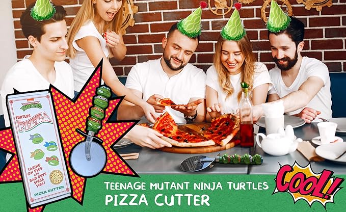 Teenage Mutant Ninja Turtles Pizza Cutter | TMNT Pizza Slicer | TMNT Pizza Wheel Cutter | TMNT Pizza Party Supplies | Officially Licensed