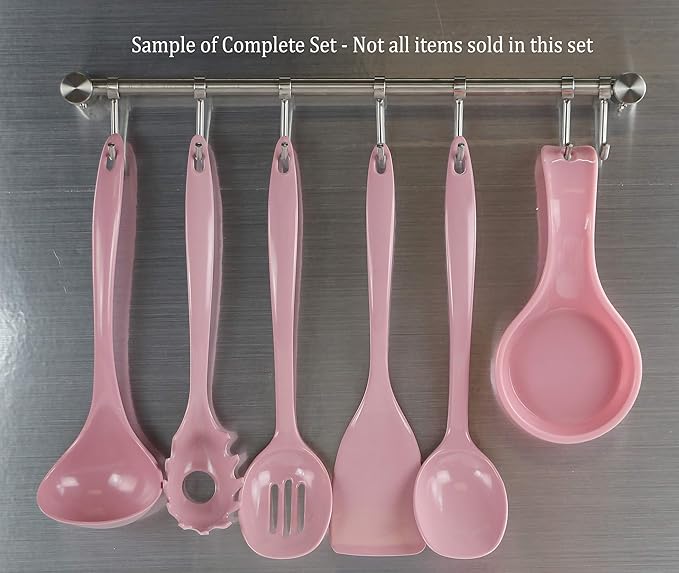 Reston Lloyd Melamine Soup Ladle Kitchen Utensil, Premium Quality Utensil with Heat Resistant Ergonomic Handle, Durable BPA-Free Plastic, 10.5 inch long, 6pc Set, Pink