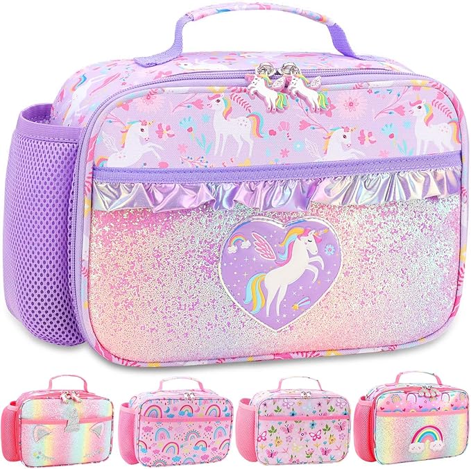 RHCPFOVR Kids Lunch Bag - Insulated Lunch Box for Boys Girls,Washable Lunch Bag and Reusable Toddler Leak-proof Lunchbox for School and Daycare