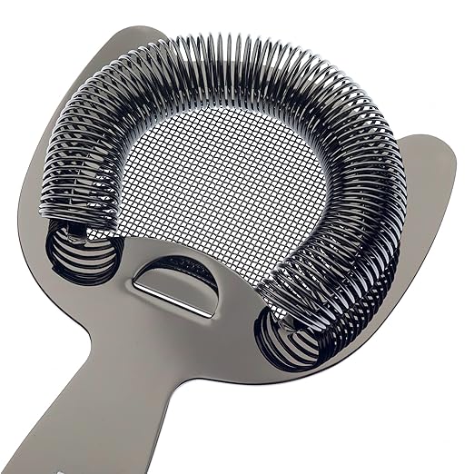 Barfly Fine Mesh Spring Strainer, Black