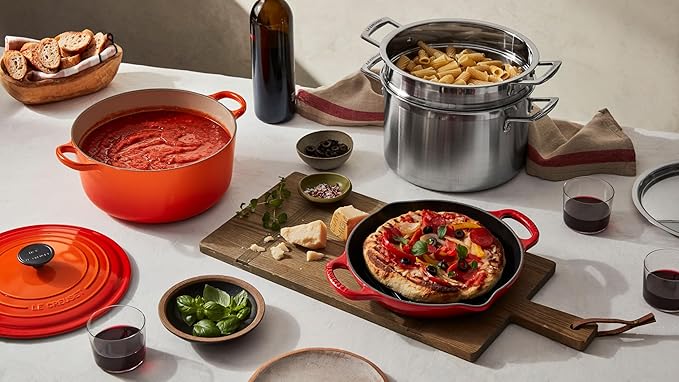 Le Creuset Enameled Cast Iron Signature Deep Round Grill, 9.75", Licorice