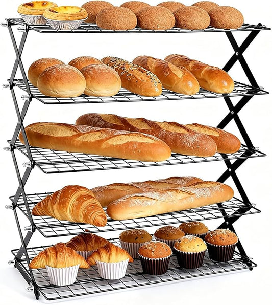 Cooling Racks for Cooking and Baking ，Grid Wire Baking Rack for Oven Cooking, Baking, Grilling, Roasting - Dishwasher Safe Bacon Rack - Fits Jelly Roll Cookie Sheet Pan