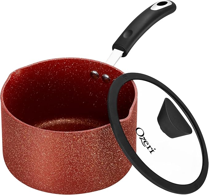 The All-In-One Stone Saucepan and Cooking Pot by Ozeri - 100% APEO, GenX, PFBS, PFOS, PFOA, NMP and NEP-Free German-Made Coating