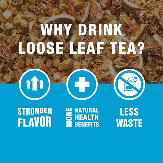 Tiesta Tea Ultimate Live Loose Leaf Kit, Tea Starter Kit with High to Non-Caffeinated Blends, Hot & Iced Brews, Includes Black, Green, Herbal Sample Bags and 16oz Brewmaster Dispensing Infuser