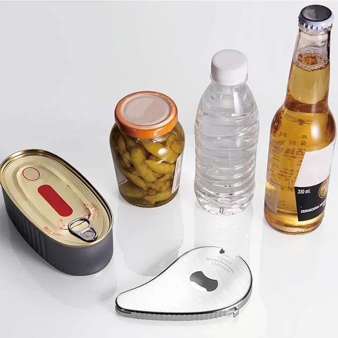 Jar Bottle Can Opener for Seniors Arthritis Weak Hands-Easy Twist Off Small Caps (0.6"-2.7"), Pop Top & Pull Tab Seals,Patent Unique Portable Multifunction Gadget for Elderly/Women/Men(Black)