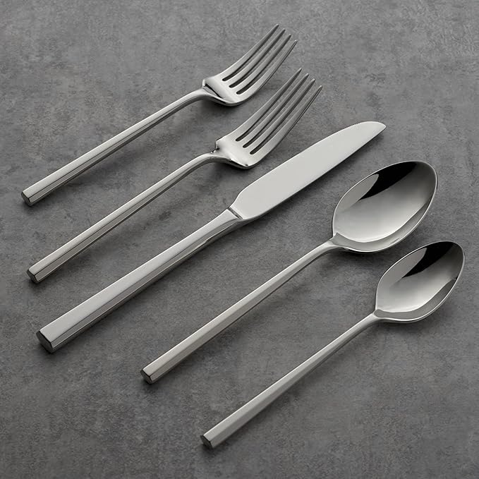 Oneida Diameter 20 Piece Fine Flatware Set, Service for 1 , 18/10 Stainless Steel, Silverware Set, Dishwasher Safe
