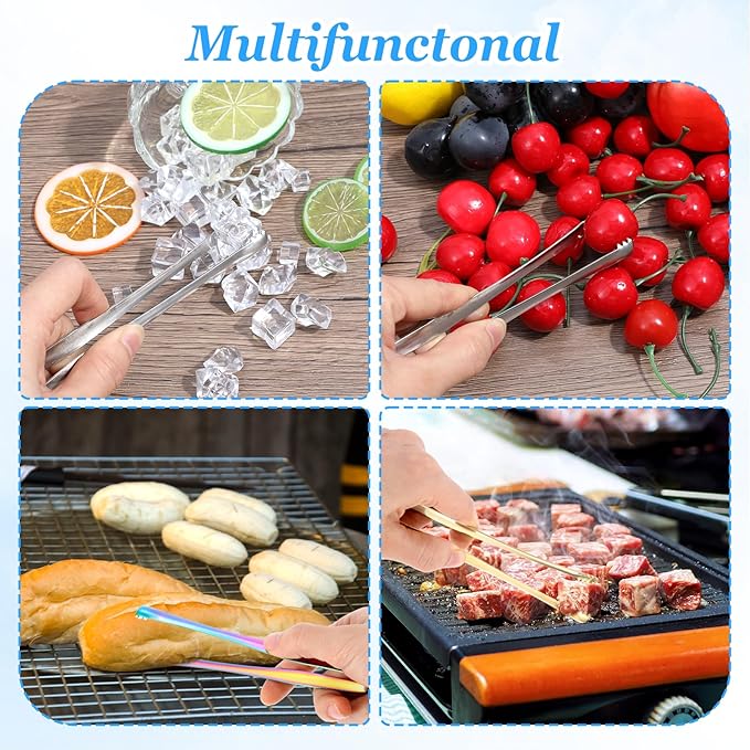 3PCS Egg Chalaza Removal Tool,Stainless Steel Tongs,Toothed Design Eggshell Fragment Membrane Remover Tong,Multipurpose Kitchen Tool for Cooking Food Cake Bakers Pastry Chefs,3 Colors