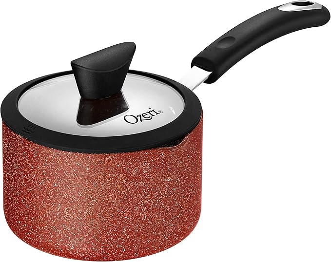 The All-In-One Stone Saucepan and Cooking Pot by Ozeri - 100% APEO, GenX, PFBS, PFOS, PFOA, NMP and NEP-Free German-Made Coating