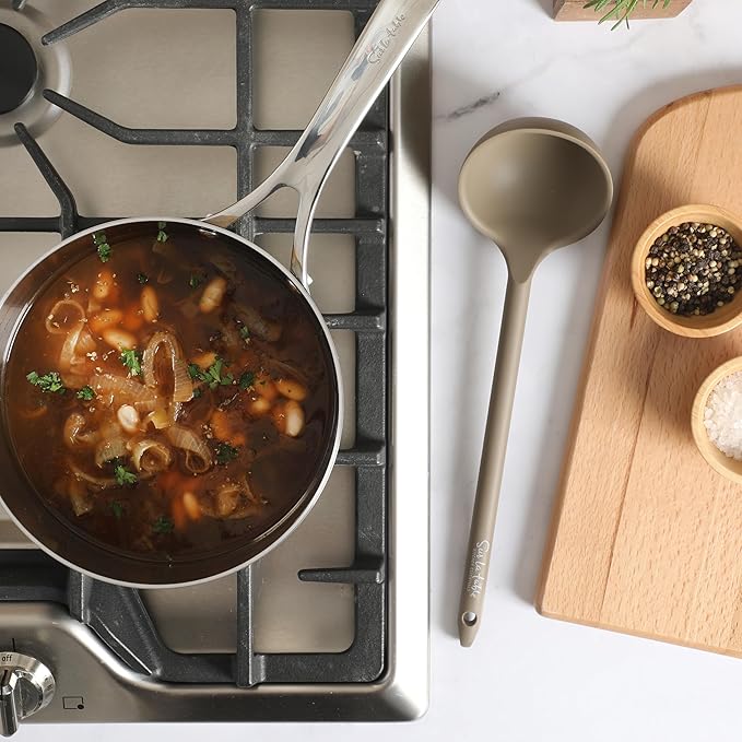 Sur La Table Kitchen Essential Mealcraft Silicone Soup Ladle - Taupe