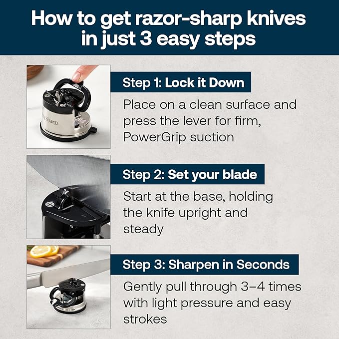 AnySharp Pro Knife Sharpener, Metal