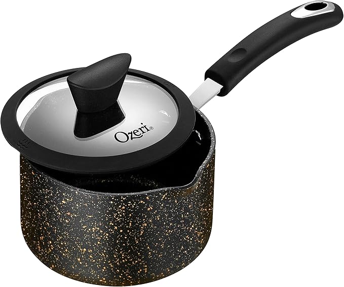 The All-In-One Stone Saucepan and Cooking Pot by Ozeri - 100% APEO, GenX, PFBS, PFOS, PFOA, NMP and NEP-Free German-Made Coating