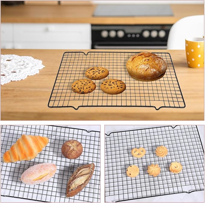 6 Packs Cooling Racks 16"x10" Baking Rack for Cooking and Baking Oven Wire Rack Cooling Drying Roasting Rack Heavy Duty Baking Rack for Roasting Cooking Grilling Drying