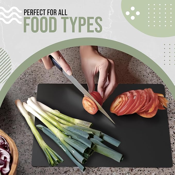 Crown Display Disposable Cutting Boards for Kitchen 400 Count Black Cutting Board 10 Inch X 13.5 Inch Flexible Cutting Boards For Kitchen ~ Patent Pending ~ Recyclable Disposable Cutting Board Sheets
