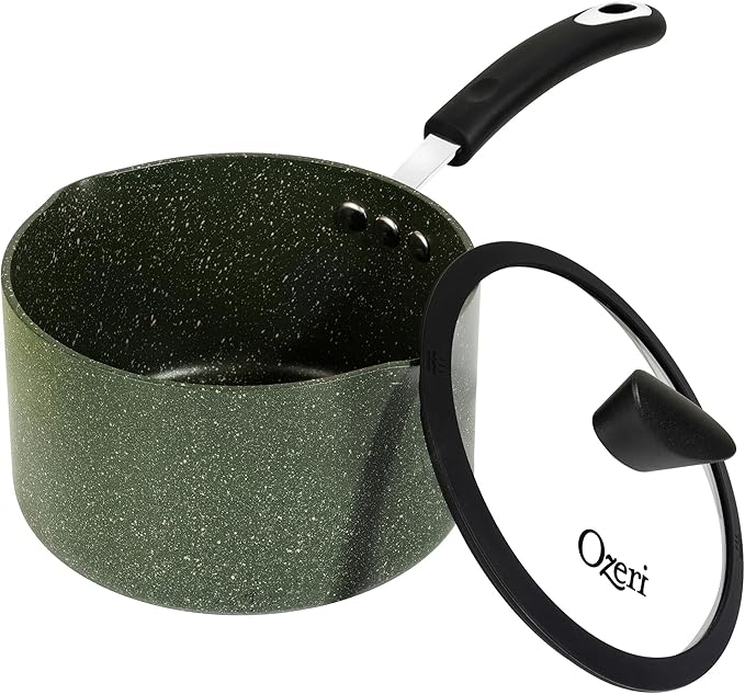 The All-In-One Stone Saucepan and Cooking Pot by Ozeri - 100% APEO, GenX, PFBS, PFOS, PFOA, NMP and NEP-Free German-Made Coating
