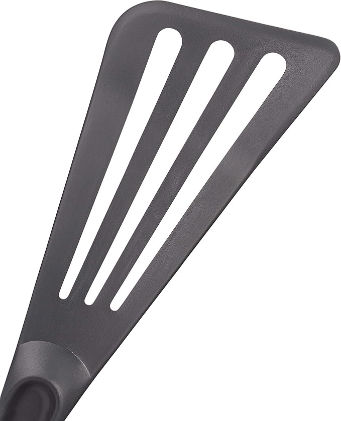 Matfer Bourgeat Exoglass® High Temperature Slotted Pelton Spatula/Turner, Grey