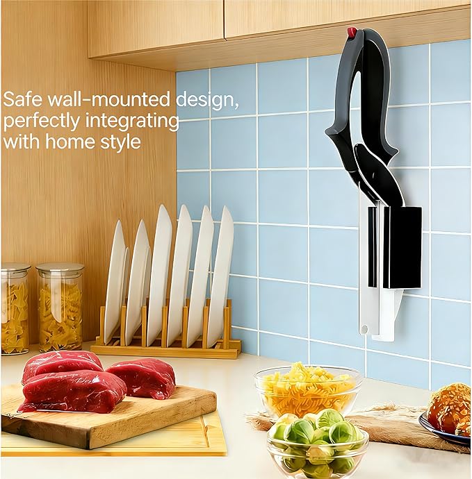 Separable Stainless Steel Barbecue Steak Cutting Shear Household Vegetable Scissors 2 In 1 Multi Kitchen Tool Fruit Knife