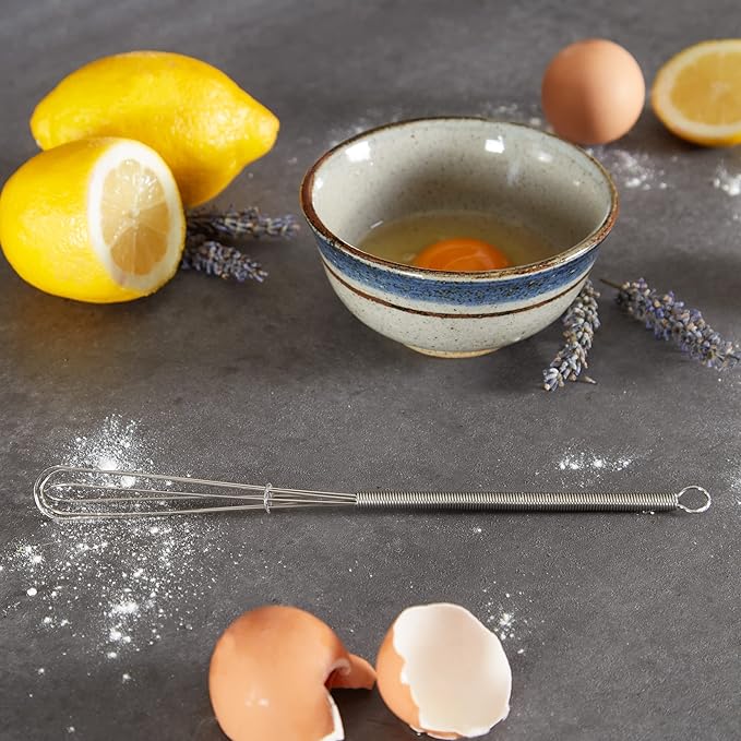 RSVP International Kitchen Tool Collection, Stainless Steel, Dishwasher Safe, Whisk, 9"