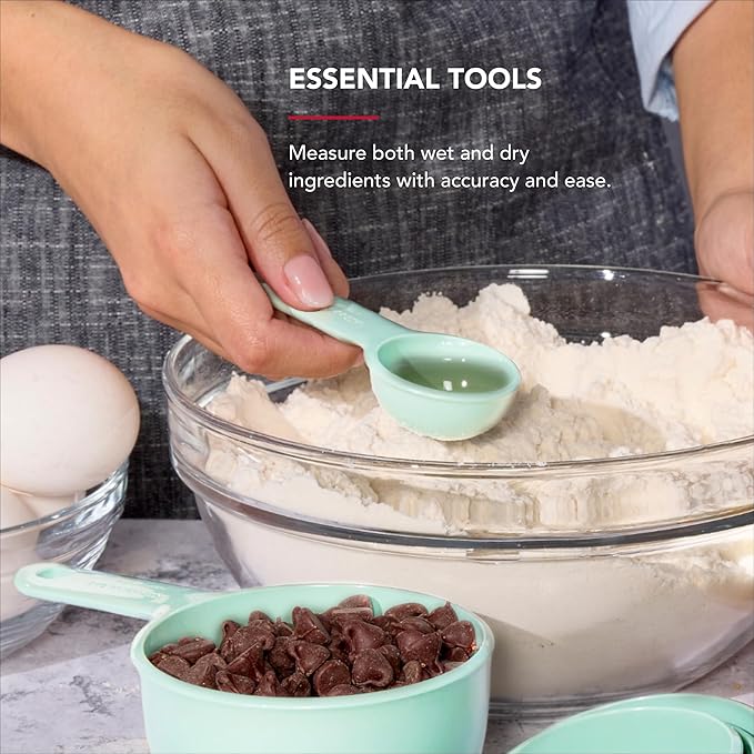 KitchenAid Measuring Cups and Spoon Set, 9 Piece, Spearmint