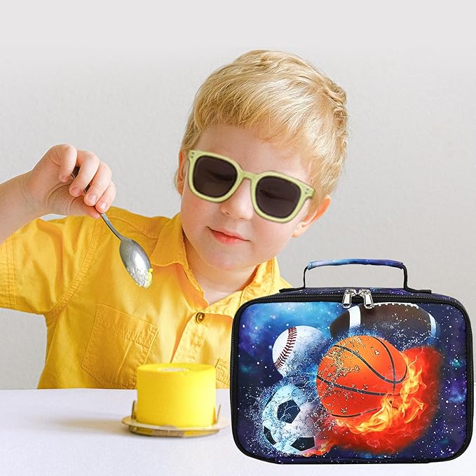 LEDAOU Lunch Box Kids Insulated Lunch Bag Boys Girls Toddler Reusable Lunchbox for School Picnic Hiking