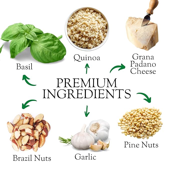 Kitchen & Love Basil Pesto Quinoa Quick Meal 6-Pack | Gluten-Free, Ready-to-Eat, No Refrigeration Required
