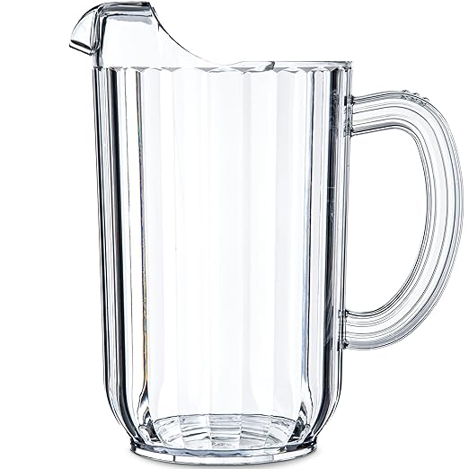 Carlisle FoodService Products 553807 Plastic Pitcher, 48 Ounces, Clear
