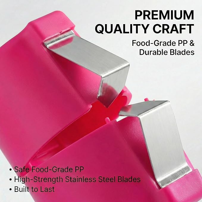 Premium PP Egg Shell Opener & Cracker, Clean Crack Egg Tool with Built-In Separator, Fits Multiple Egg Sizes, Dishwasher Safe Kitchen Gadget for Raw & Soft-Boiled Eggs, Rose Red