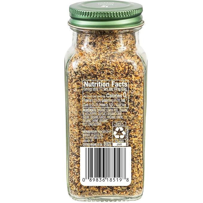 Simply Organic Lemon Pepper - Certified Organic, Kosher | 3.17 Ounce (Pack of 1)