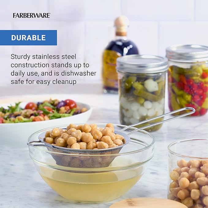 Farberware Professional Set of 3 Strainers, Incudes Small, Medium, and Large Sized Strainers