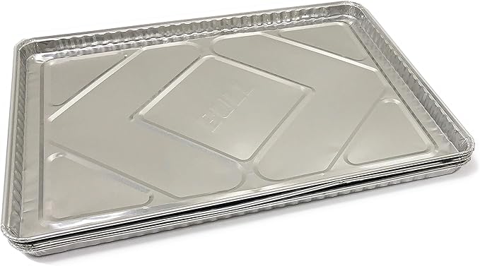 Bull Outdoor Products 24268 Grease Tray Liner, Silver, (Pack of 12), for 30" Bull Grills