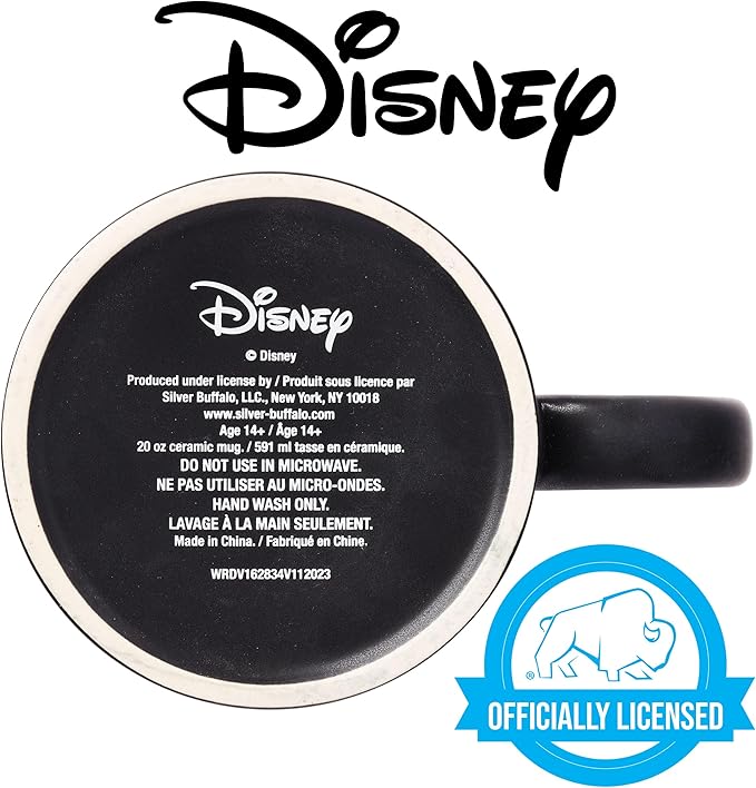 Silver Buffalo Disney Villain Forest Silhouette Featuring Snow White and Evil Queen Laser Matte Ceramic Mug, 20 Ounces