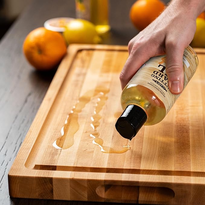 CLARK'S Mineral Oil - 12 oz Food Grade Conditioner for Wood Cutting Board, Cutting Board Oil for Butcher Block, Marble & Soapstone, Lubricant for Knife, Meat Grinder - Made in USA