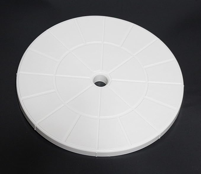 Swimming Pool Skimmer Cover Debris Canister Deck Lid 9 1/8" Inch Skimmer Valve Replacement Lid (White)