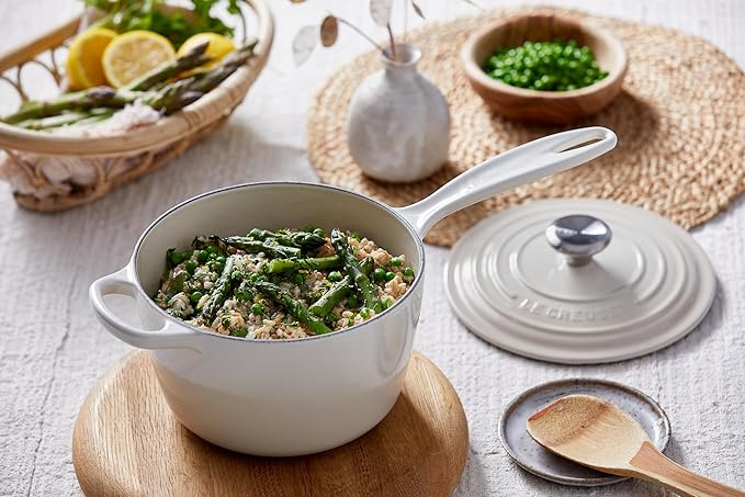 Le Creuset Enameled Cast Iron Signature Saucepan, 2.25 qt., Sea Salt