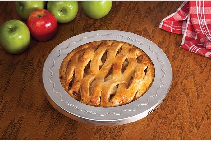 Mrs. Anderson's Baking Pie Crust Protector Shield, Fits 9.5-Inch And 10-Inch Pie Plates, Prevents Over-Browning And Spills