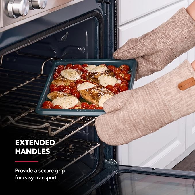 KitchenAid Nonstick Swiss Engineered Aluminized Steel Baking Sheet, Dishwasher Safe, Agave, 9x13 Inch
